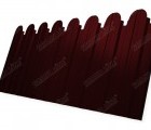 Профнастил С10B фигурный 0,45 PE-Double с пленкой RAL 3005 красное вино