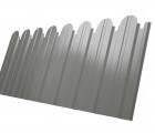 Профнастил С10B фигурный 0,45 PE с пленкой RAL 9006 бело-алюминиевый