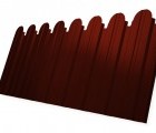 Профнастил С10B фигурный 0,45 PE с пленкой RAL 3009 оксидно-красный