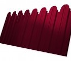 Профнастил С10B фигурный 0,45 PE с пленкой RAL 3003 рубиново-красный