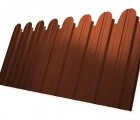 Профнастил С10B фигурный 0,45 PE с пленкой RAL 8004 терракота