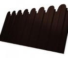 Профнастил С10B фигурный Grand Line 0,5 Quarzit Pro Matt с пленкой RAL 8017 шоколад