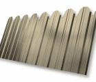 Профнастил С10B фигурный 0,5 Satin с пленкой RAL 1015 светлая слоновая кость