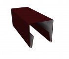 Планка П-образная заборная 20 0,5 Satin с пленкой RAL 3005 красное вино