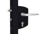 Замок LAKQ 4040 U2L корпус металлический, с ручками из алюминия, черный RAL 9005